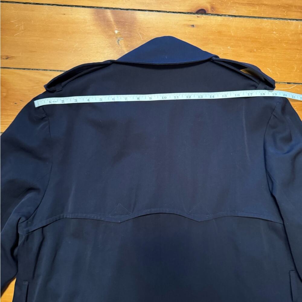 Ralph Lauren Purple Label Wool Trench Coat With Leather Buckles - Picture 8 of 16